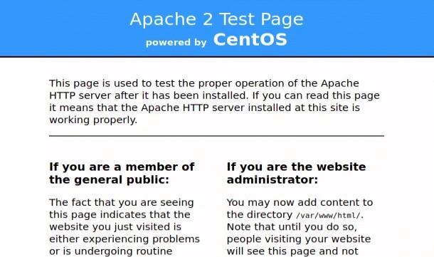 Apache default site image