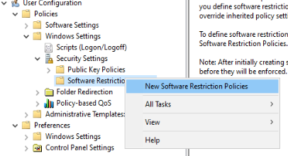 New Software Restriction Policies