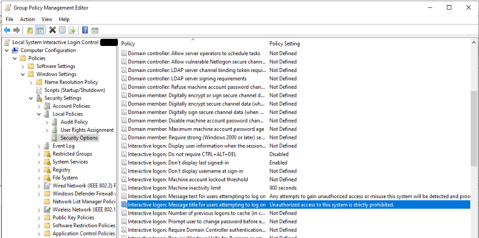 Active Directory Group Policy Object to mitigate CIS-CAT discovered risks.