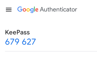 Google Authenticator app. Generate OTP code three.