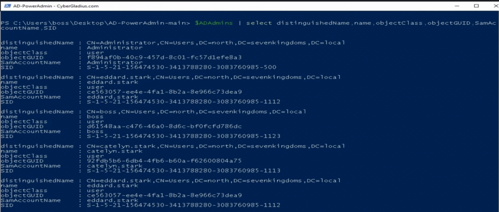 Over-provisioned user AD accounts audit with PowerShell