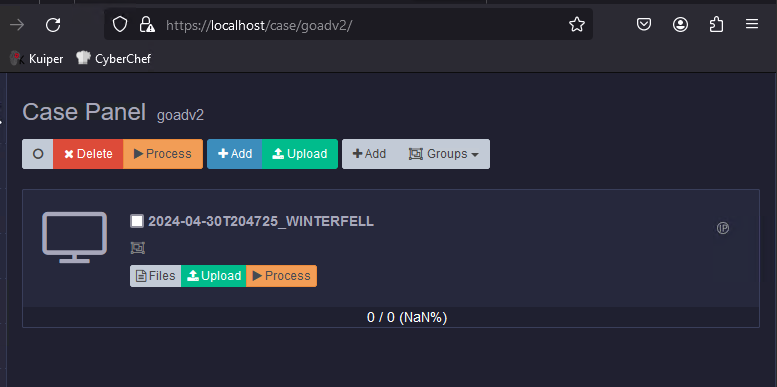 DFIR Kuiper uploaded KAPE machine data