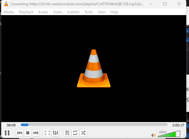 VLC Player convert adn downlaod the SoundCloud file